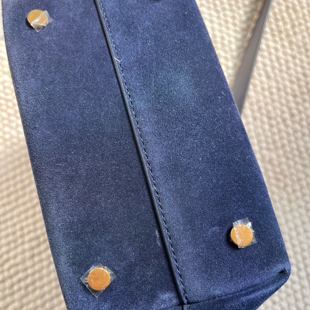 Quince Italian Suede Bucket Crossbody Bag in Midnight - Picture 9 of 9